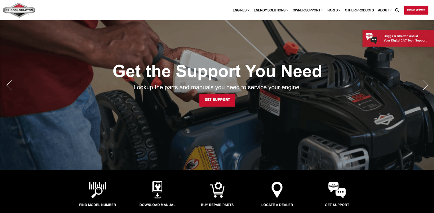 Briggs & Stratton — website by Bluleadz