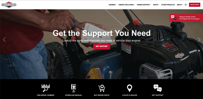 Briggs & Stratton — website by Bluleadz
