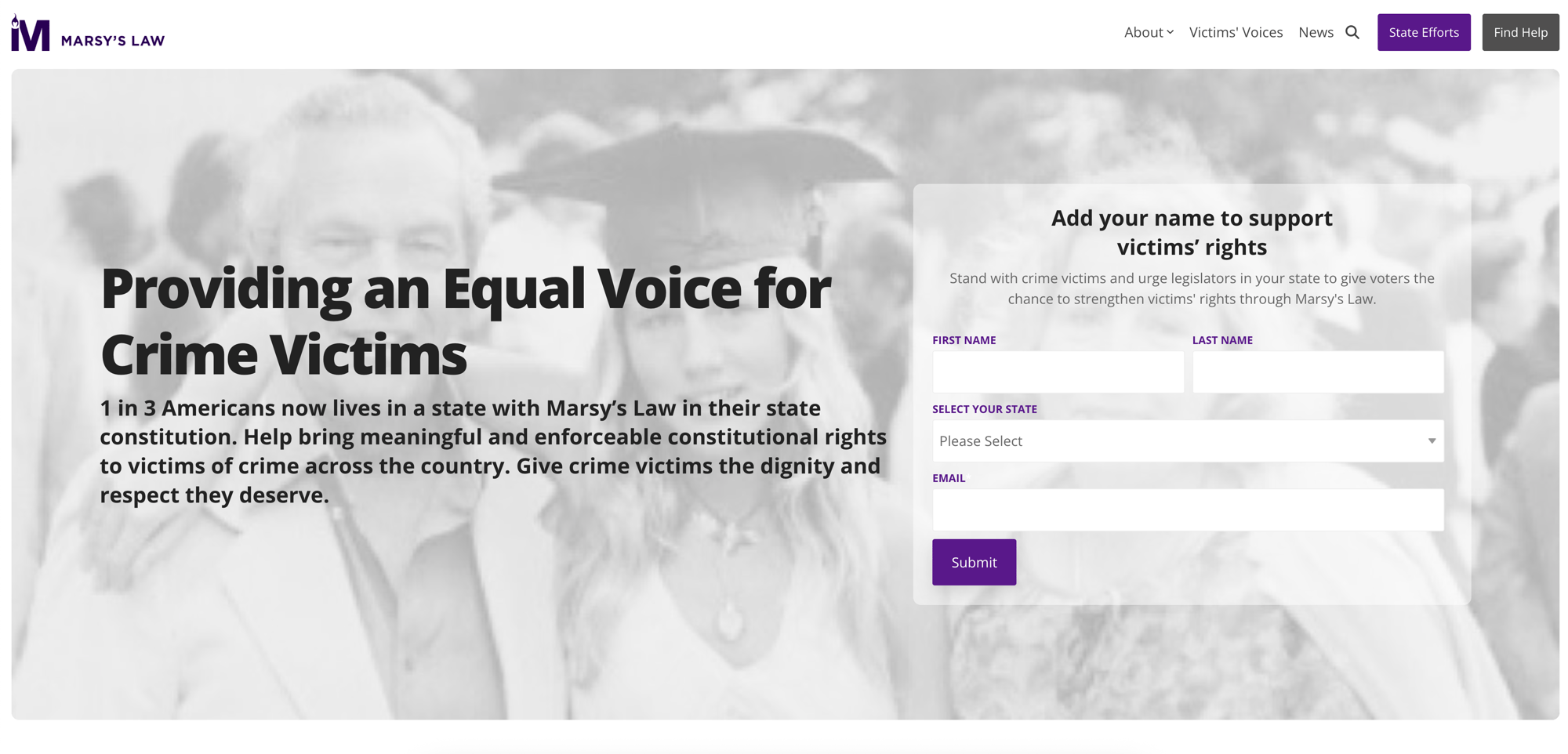 Marsy's Law for All — website by Bluleadz